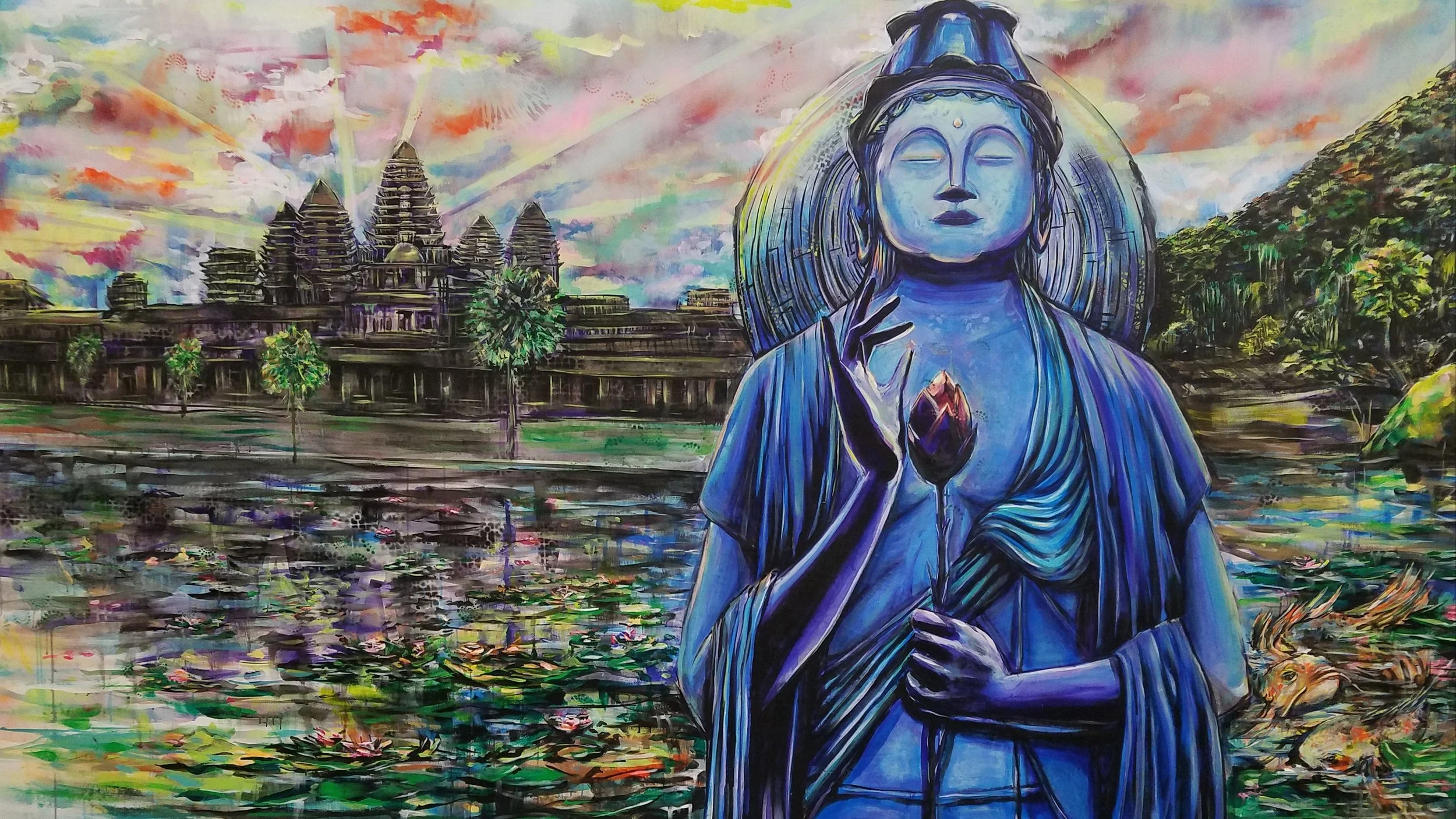 Acryic on Canvas. 120"x62"