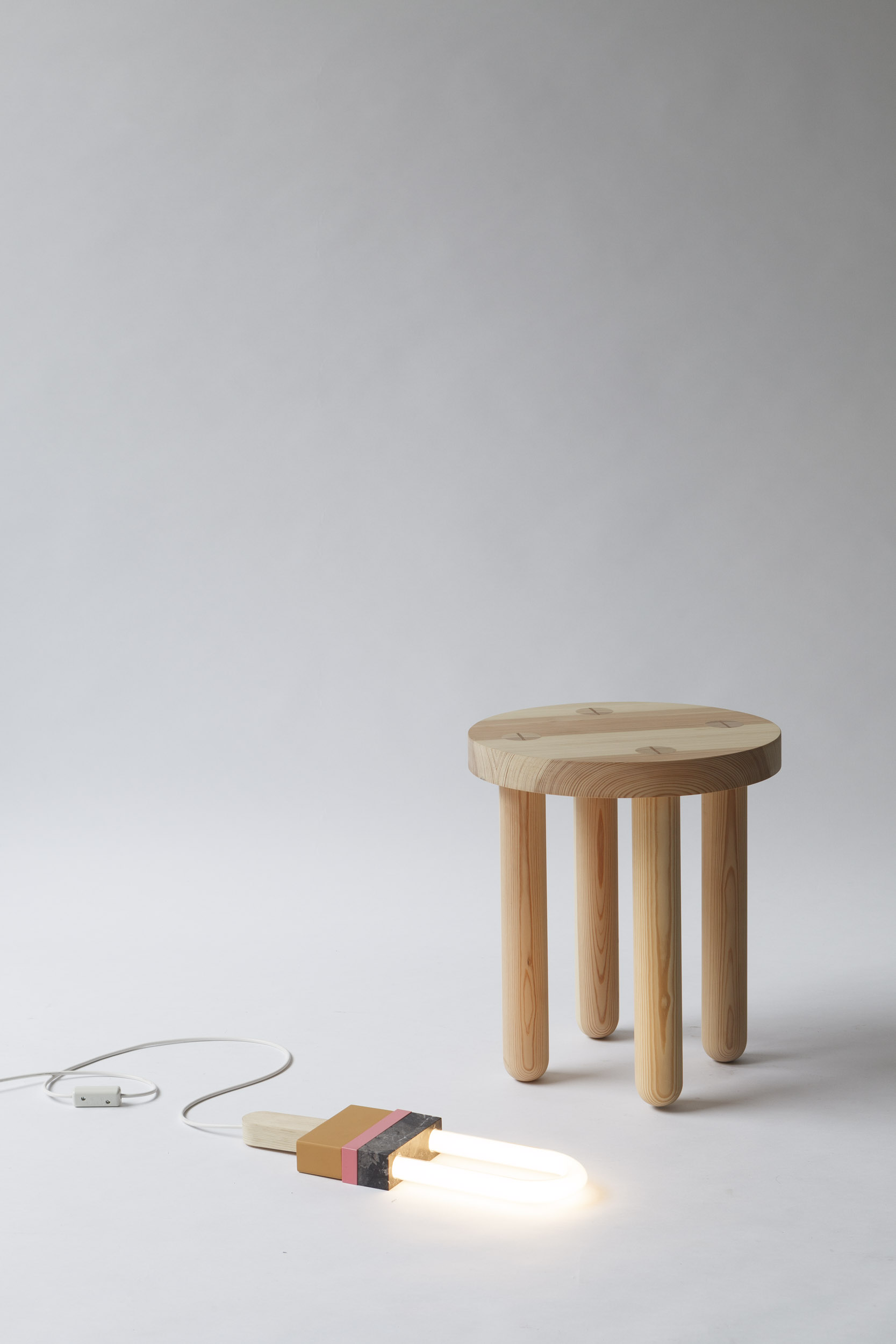  STOOL DOT DOT,  SOLID WOOD, OILED  40 x 40 x 45cm 