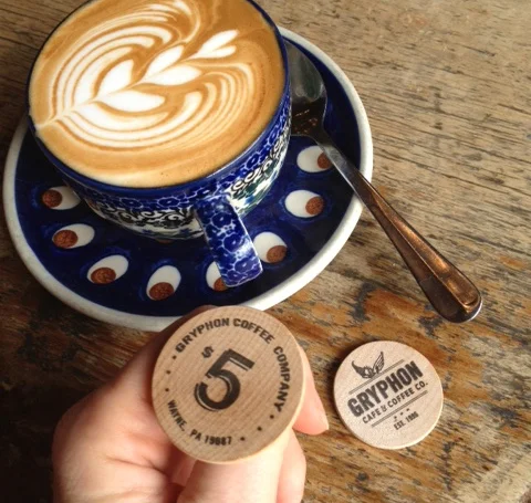 Gift Coin and Latte