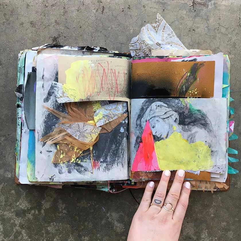 The tan tissue paper is from Anthropologie. They wrap everything you buy in it and lately I have been having a great time painting on it with gouache.