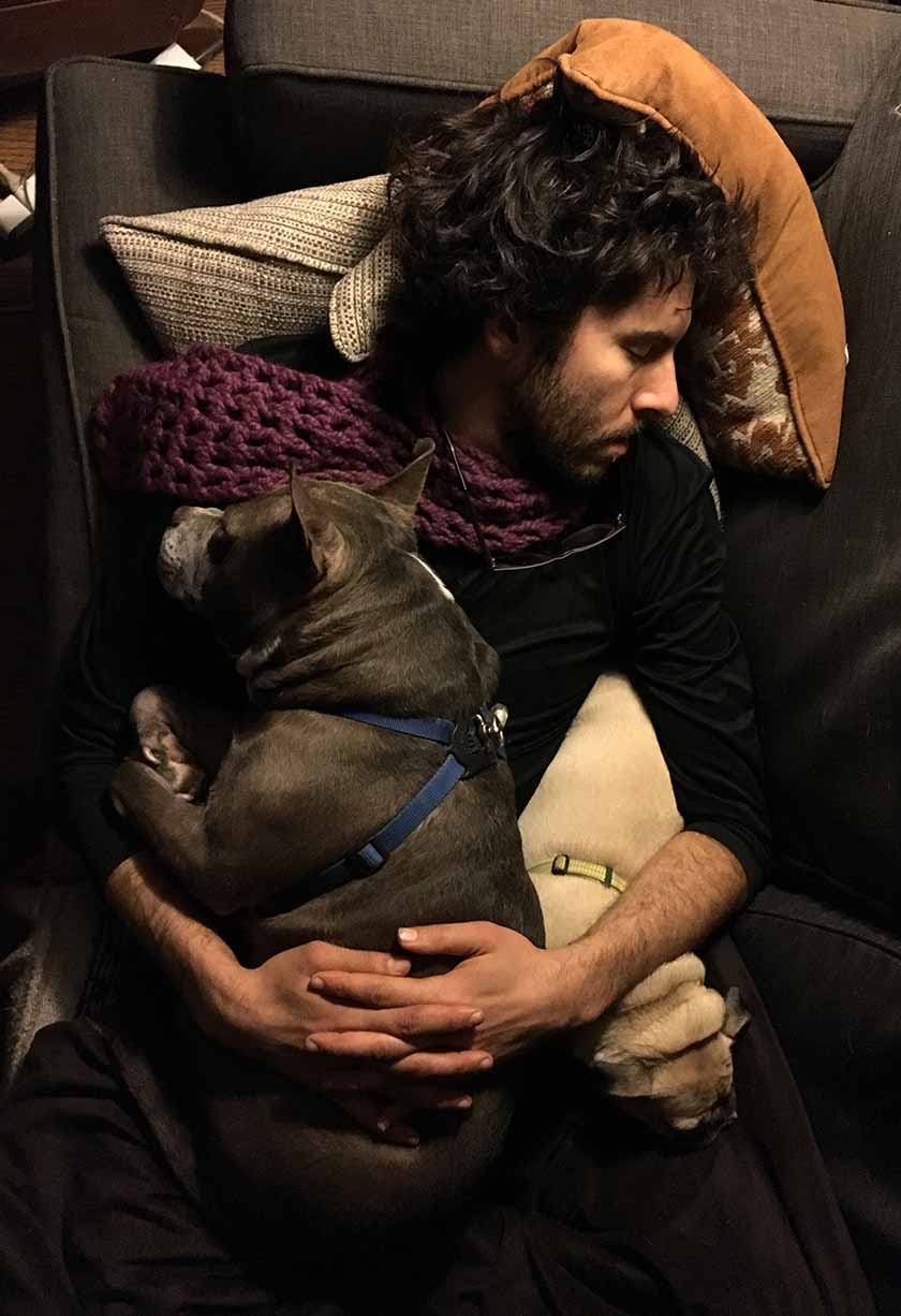 Mike, Wally, & Roxy, sleeping