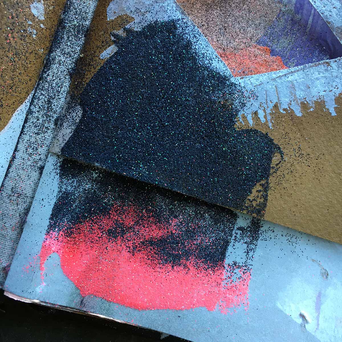 Playing around with my new neon glitter.