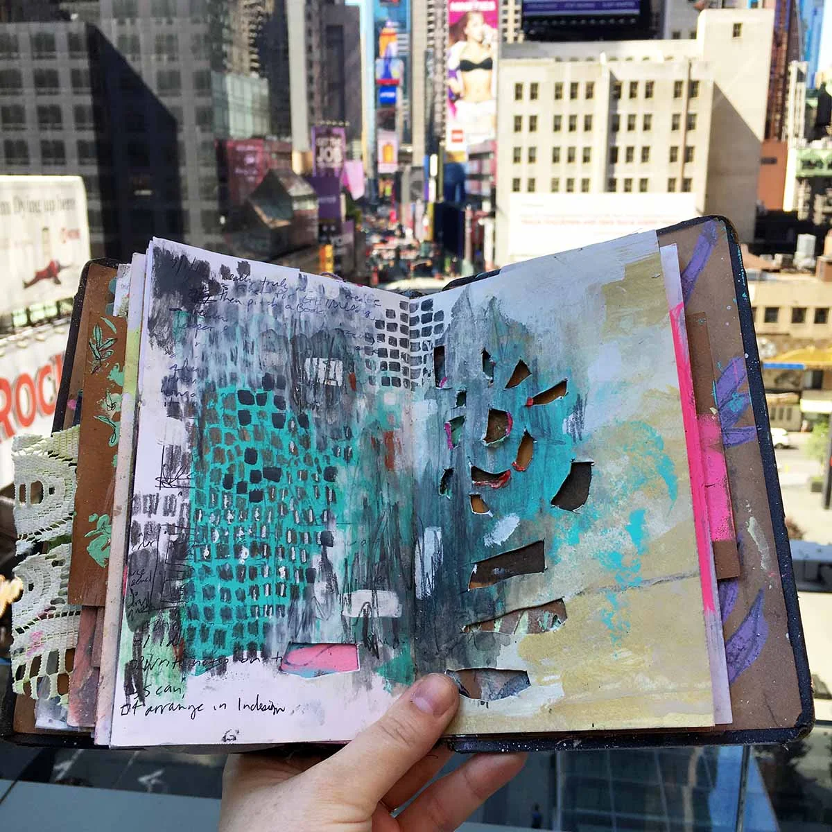 I made this on the roof top at our Times Square hotel in the early morning. That was a nice experience.