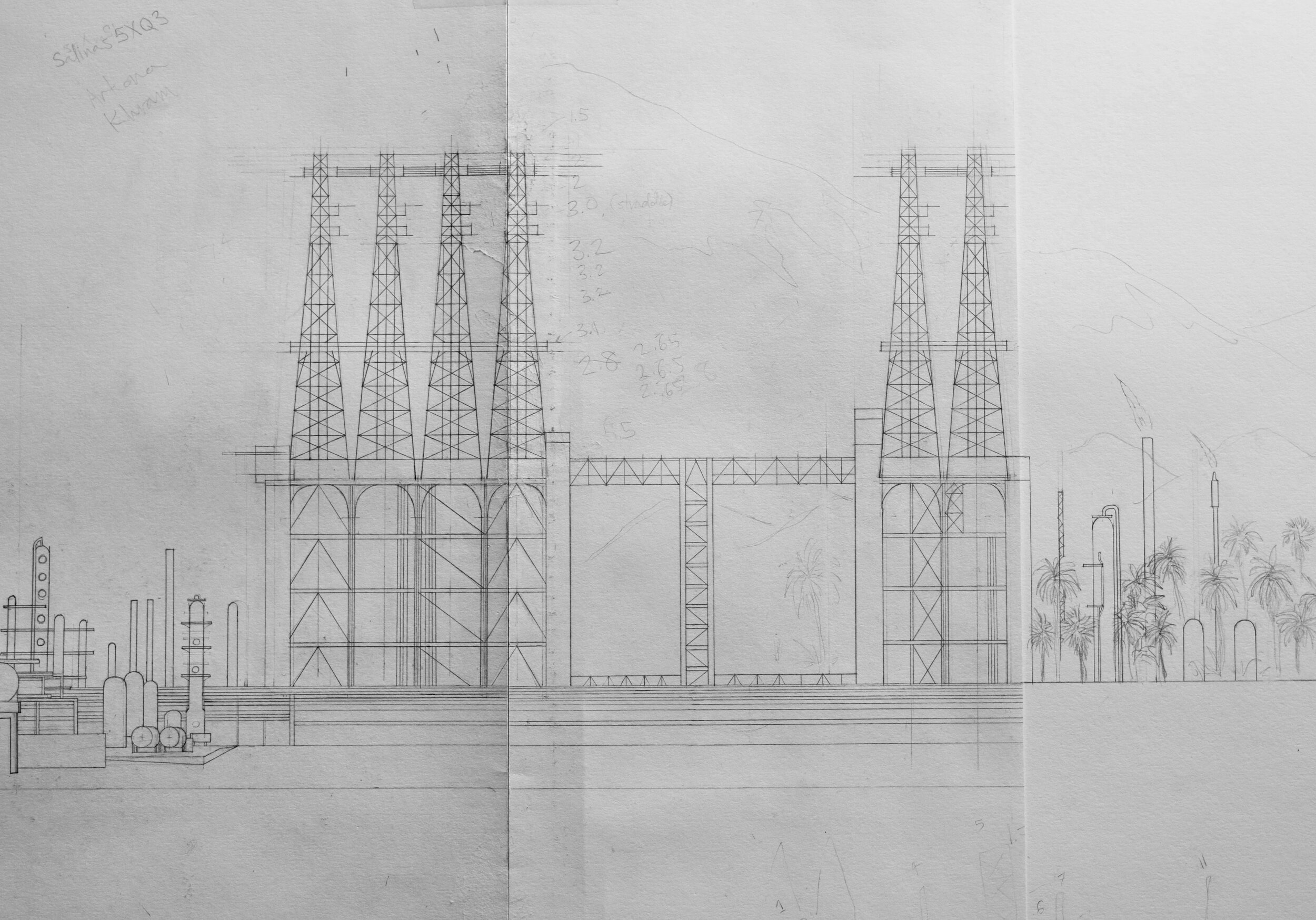  This is a long-term project on the history and future of the downstream energy sector, with a focus on oil and biofuels refineries. Future work on this image will include plants, animals &amp; the biodiversity of Southern California. 