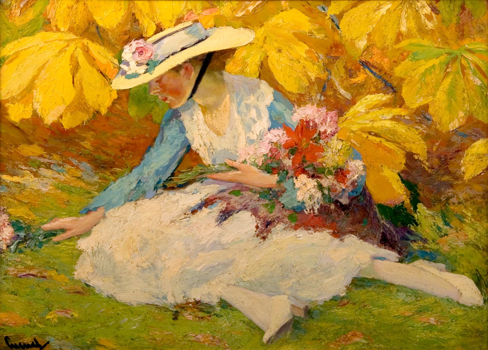 Woman with Flowers