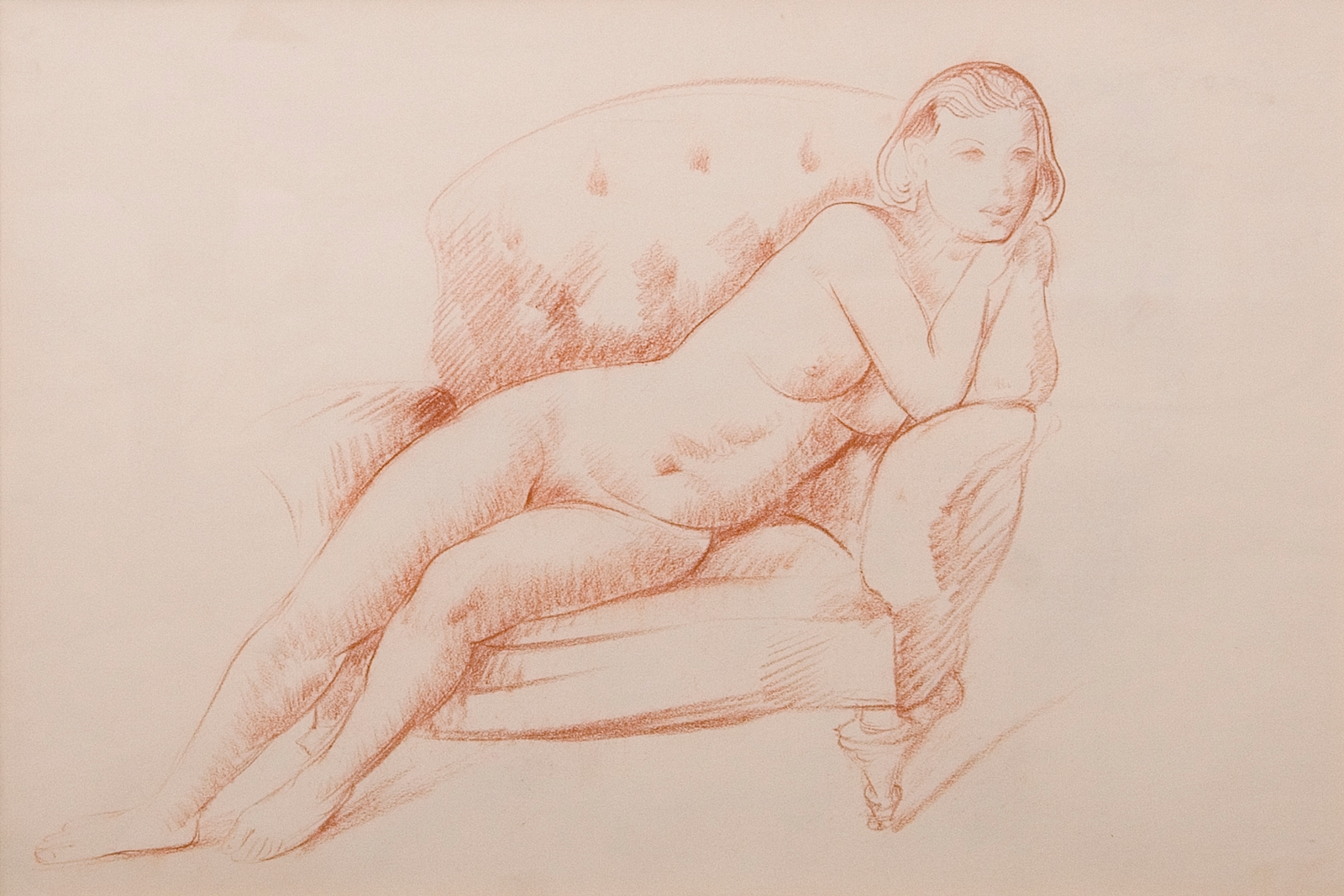 Reclining Nude on Chair