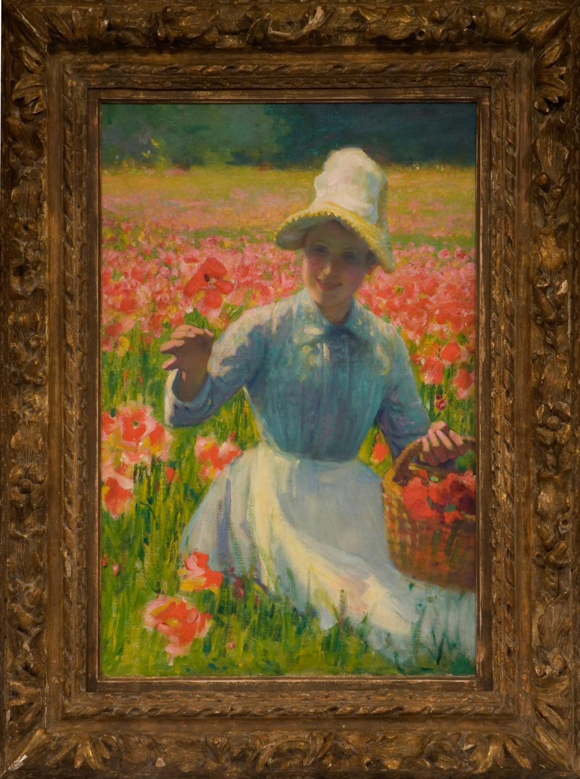 Girl with French Poppies