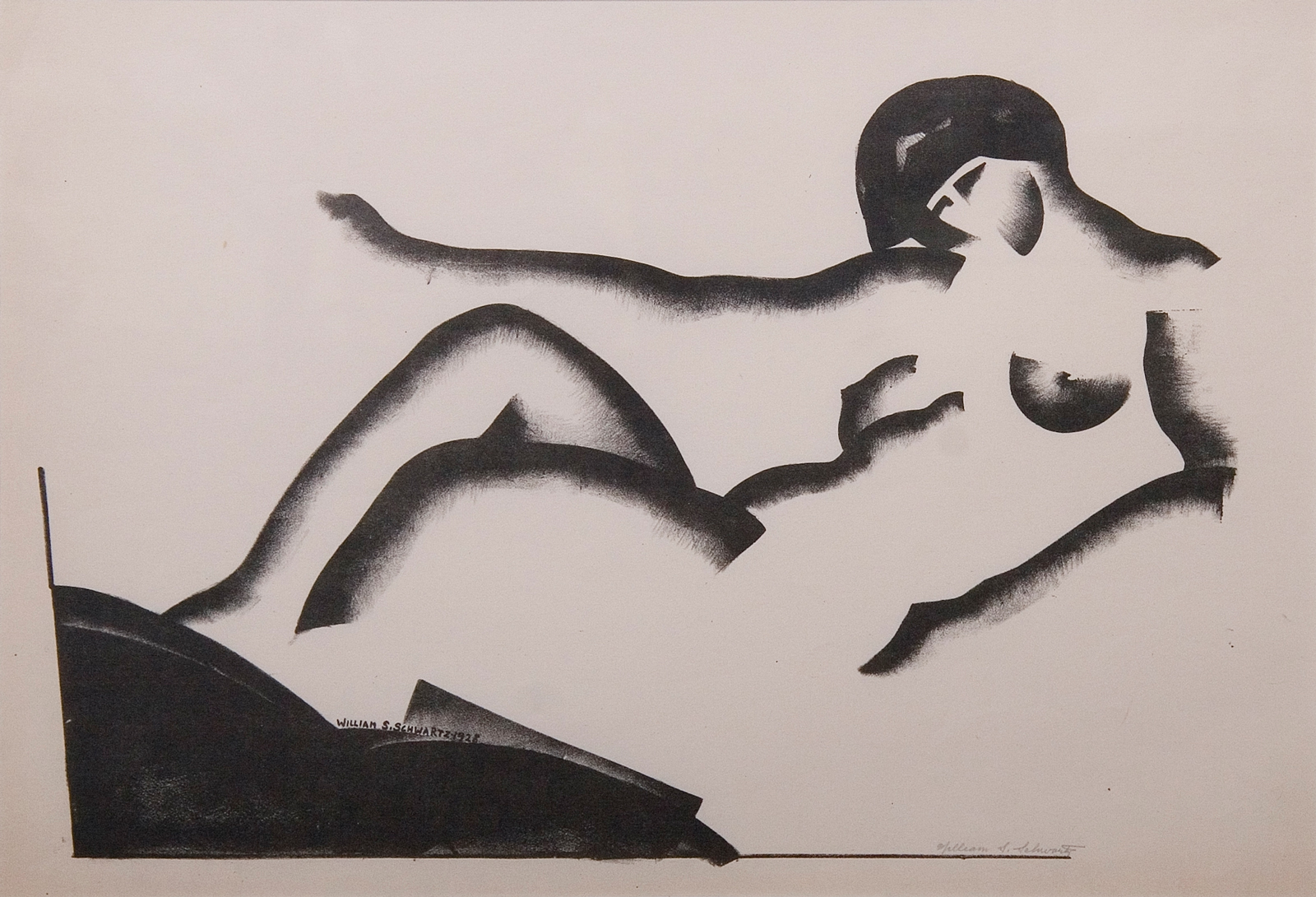 Lithograph #6 Reaching Nude