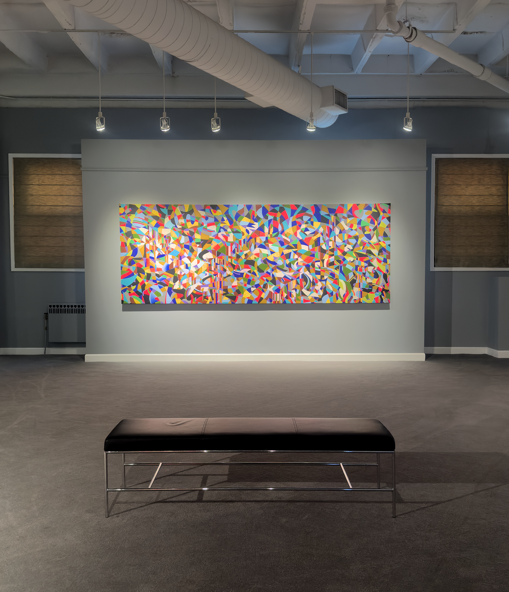 Installation view of Conversations in Abstraction at Madron Gallery, fall of 2025.