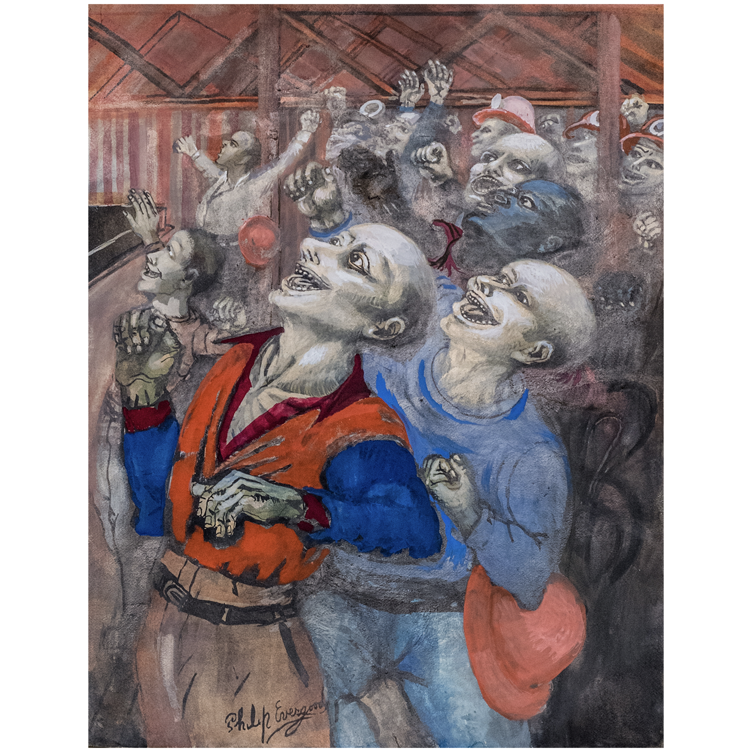 Philip Evergood, "The Cheering Crowd"