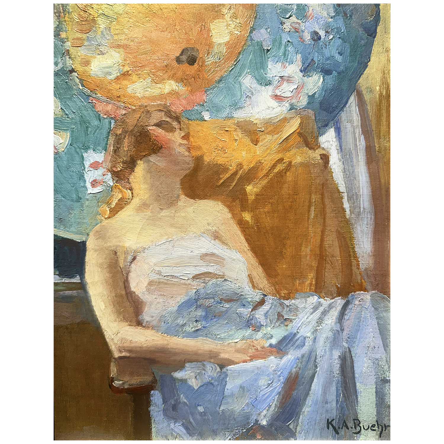 Karl A. Buehr, "Woman with Parasols", c. 1914