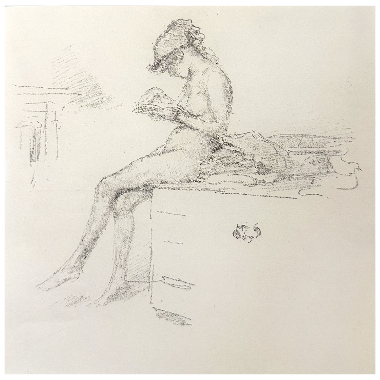 James McNeil Whistler, "The Little Nude Model Reading", 1890