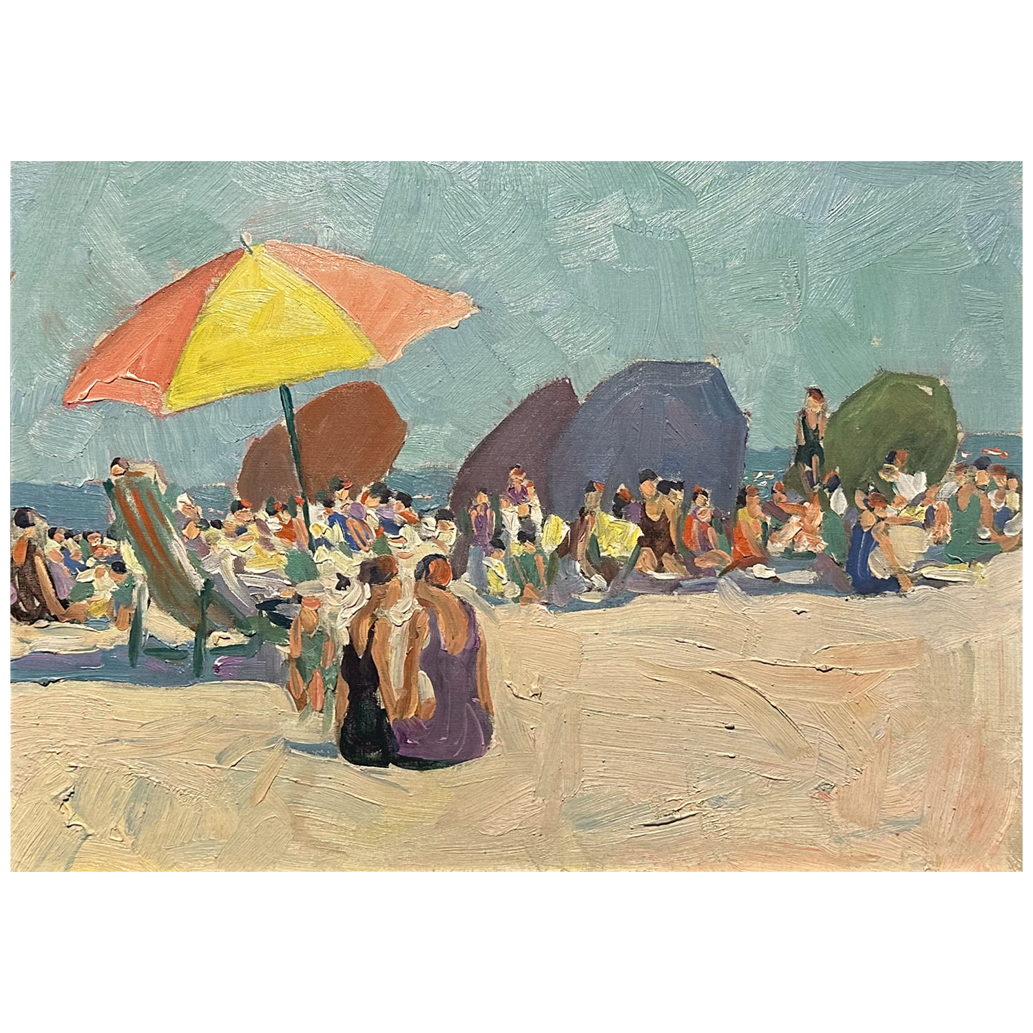 Jane Peterson, "Beach Scene #2", c. 1920