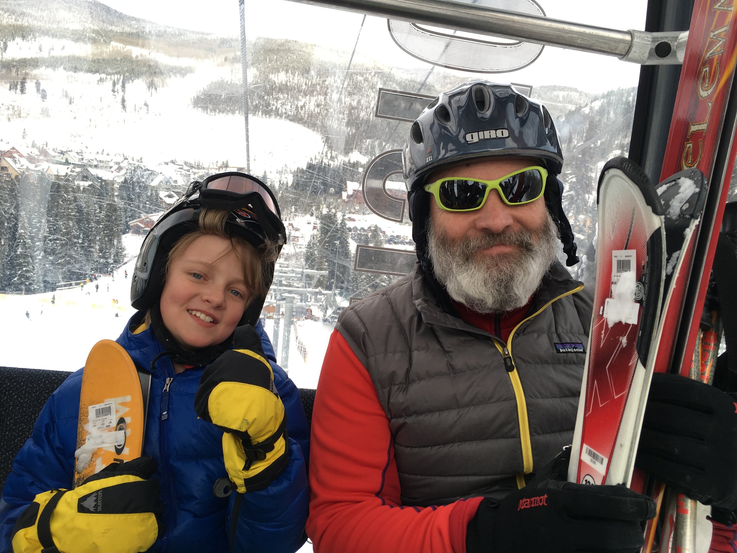 Jake and me in the gondola at Breckenridge
