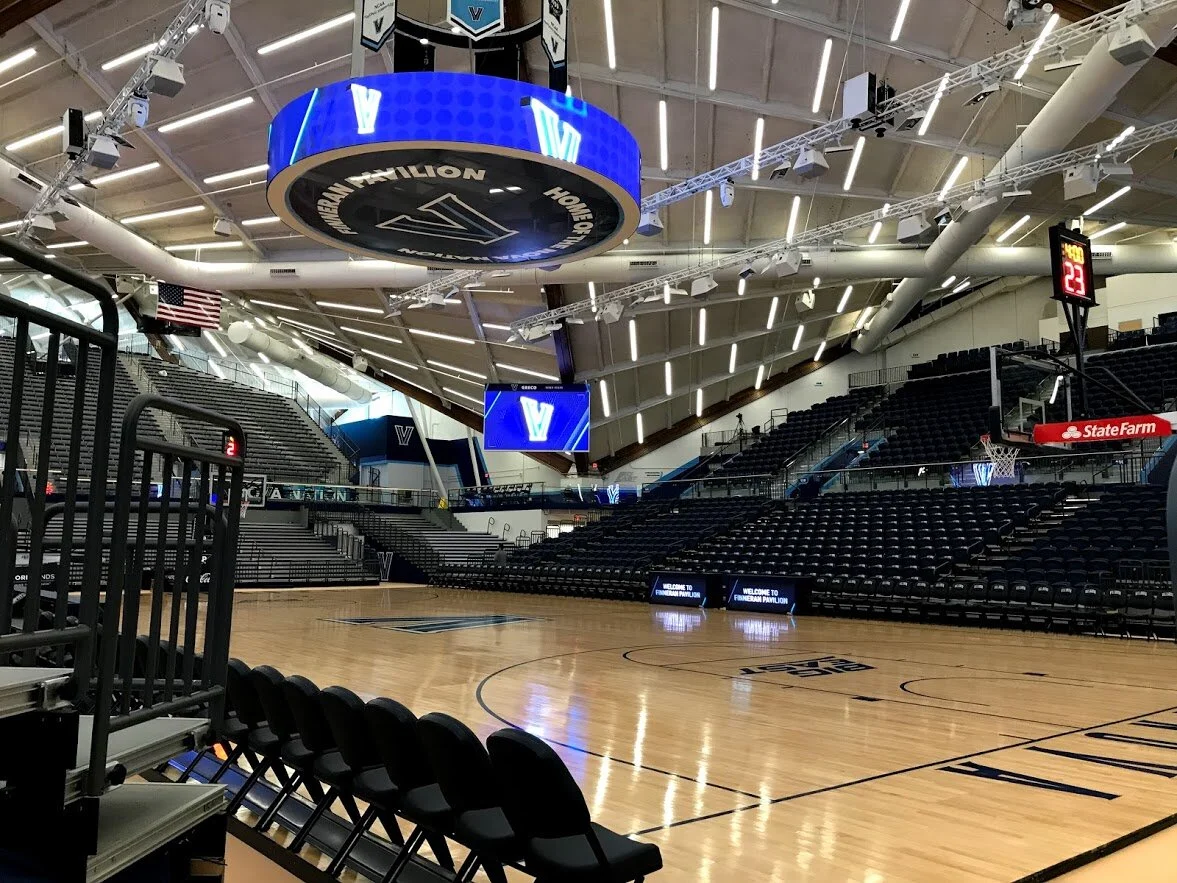 Brand Building with Custom 3D Logo's, Video Board and Custom Vinyl Graphics - Villanova Finneran Pavilion Project