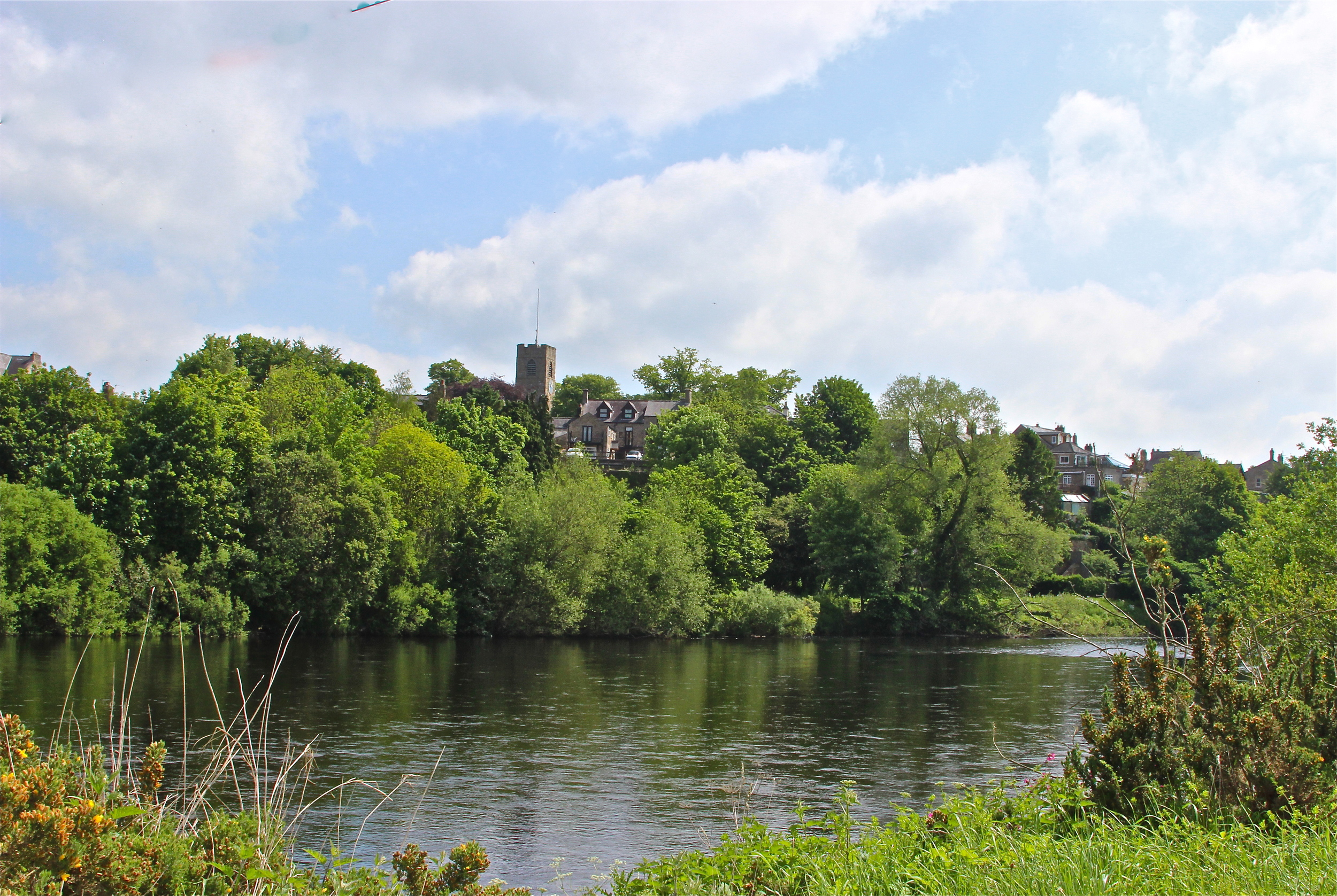 Looking back across the Tyne to Corbridge