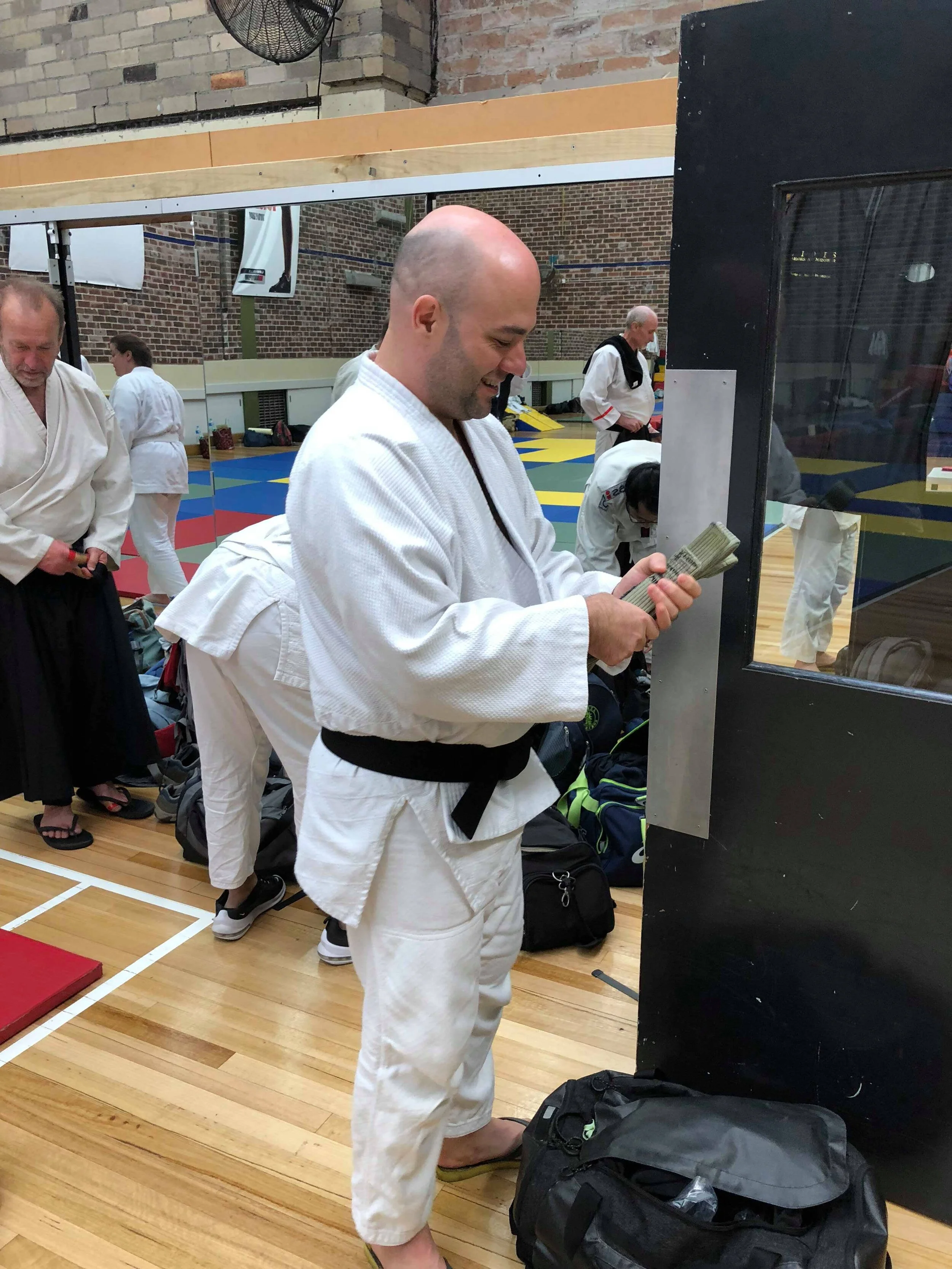 Antonio saying goodbye to his “brown” belt