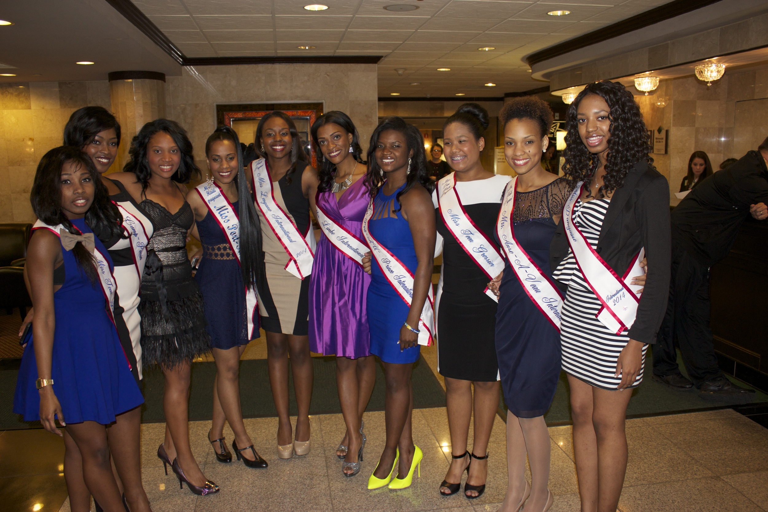 The beautiful Haitian women competing.