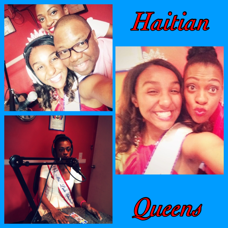 Being interviewed by Radyo Independanse with Miss Teen Haiti International
