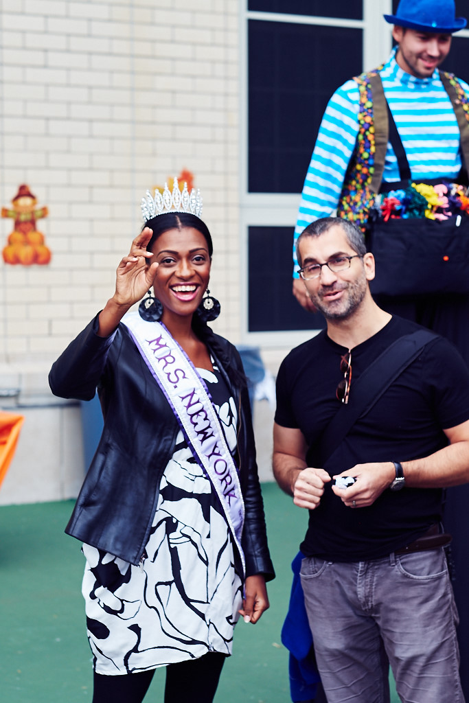 Doing what my husband calls "the Jesus wave." This really nice man was conversing with me and my husband about how he thought it was unfair that pageant girls had to answer dumb political questions. 