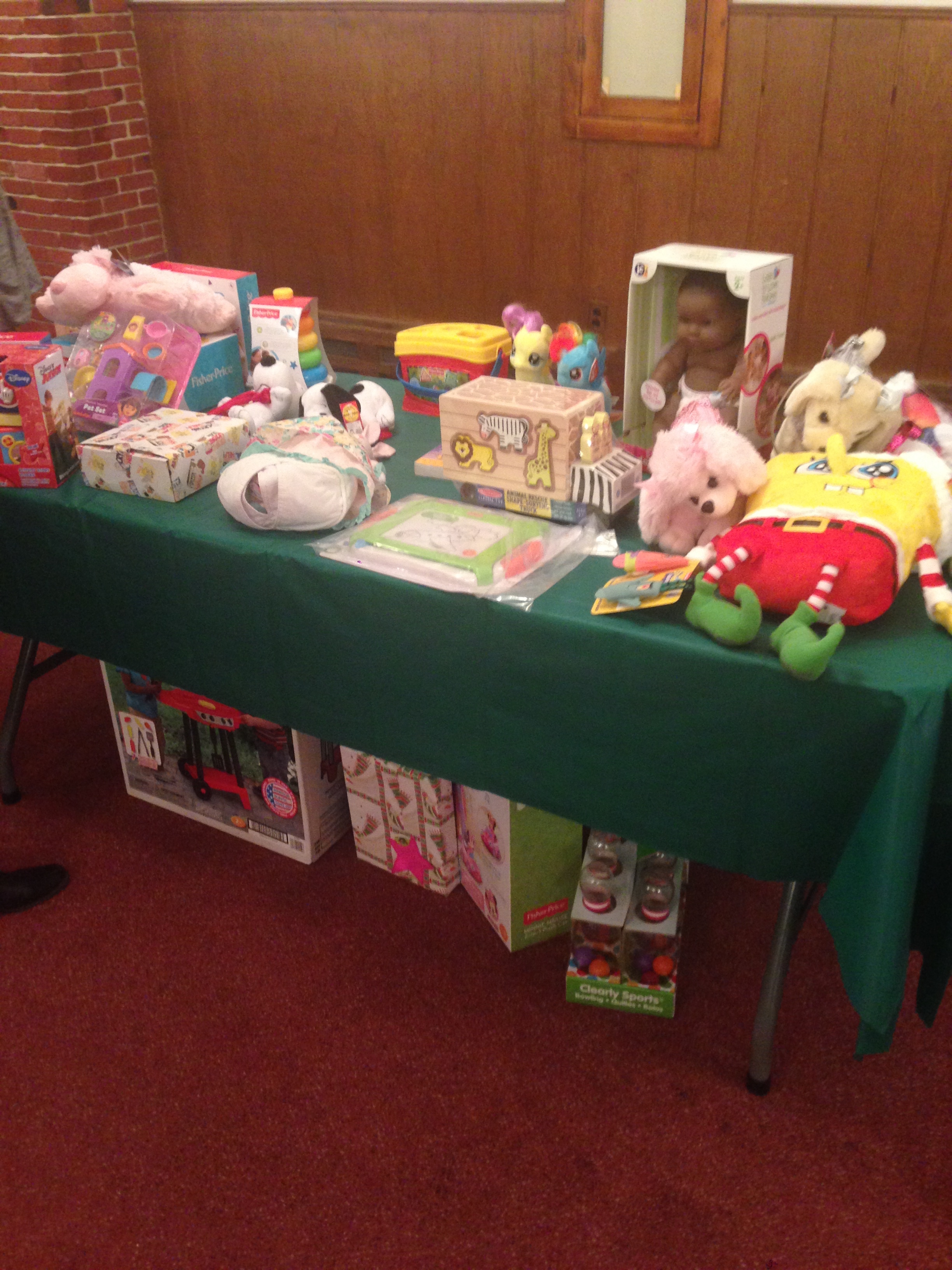 Some of the toys to be given away.