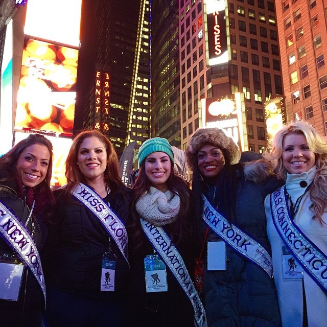 From left to write: Miss New York International 2015, Elaina Estrada; Miss Florida International 2015, Lyss Acosta-Millan; Miss Teen International 2014 Blair Wortsmith; myself, Mrs. New York 2015; Mrs. Connecticut International 2015, Paula Brittingham Mele