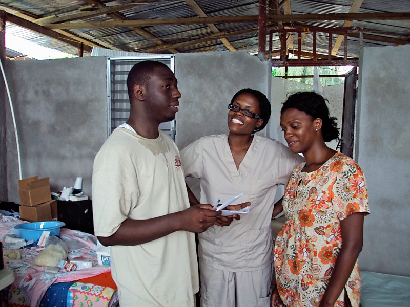 Pharmacist Laurence PetiFrere, one of the most patient men I know, With all the chaos and desperation of the people that day, he never ONCE lost his cool. My good friend Dr. Kathleen Laveaux-Best, who worked tireless serving people all day, and me her nurse. It was one of the most grueling days of our lives, we all agreed, but SO worth it. 