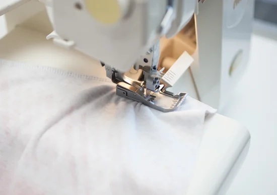 Fabric bunching under the presser foot.