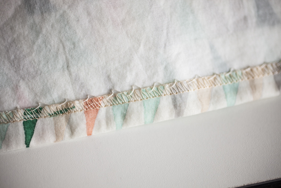 Catchstitch at the hem.