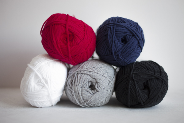 Colors (clockwise from top left): Red Delicious, Nantucket Blue, Holstein Black, Heathered Grey, Studio White
