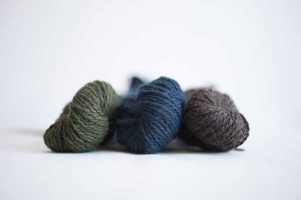 Colors (from left to right): Bog, Huckleberry, Barred