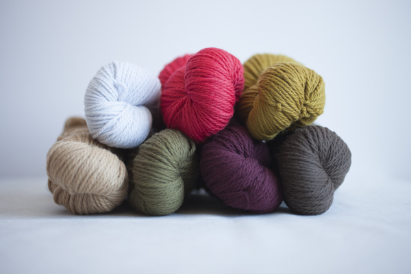 Colors (clockwise from top left): Frost, Peaks Ferry, Honey, Bark, Malbec, Marsh, Camel