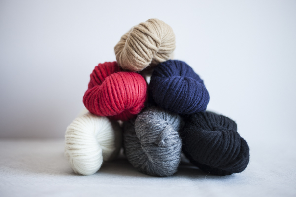 Colors (clockwise from top): Camel, Pea Coat, Crow, Kittywake, Egret, Peaks Ferry