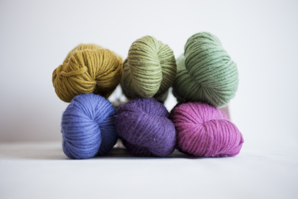 Colors (clockwise from top left): Honey, Wasabi, Lichen, Sorbet, Frank's Plum, Lupine