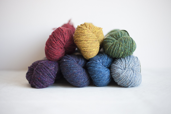 Colors (clockwise from top left): Long Johns, Hayloft, Button Jar, Faded Denim, Almanac, Old World, Plume