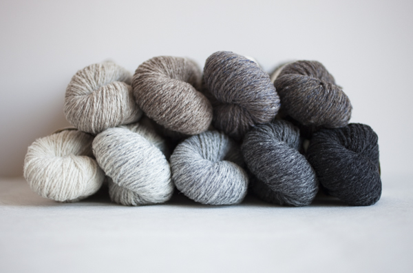 Colors (clockwise from top left): Woodsmoke, Barn Owl, Stormcloud, Truffle Hunt, Cast Iron, Soot, Sweatshirt, Snowbound, Fossil