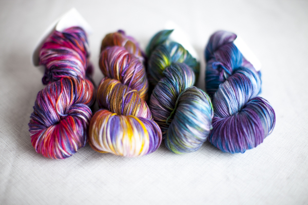 Colors (from left to right): Daliah, Nuit Automne, Paon, Orion
