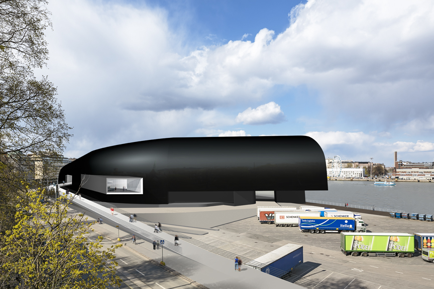 This new Guggenheim Helsinki has hybrid characteristics that pull from both Finnish and ship design, with its gentle curves that are often found in the bows of ships.