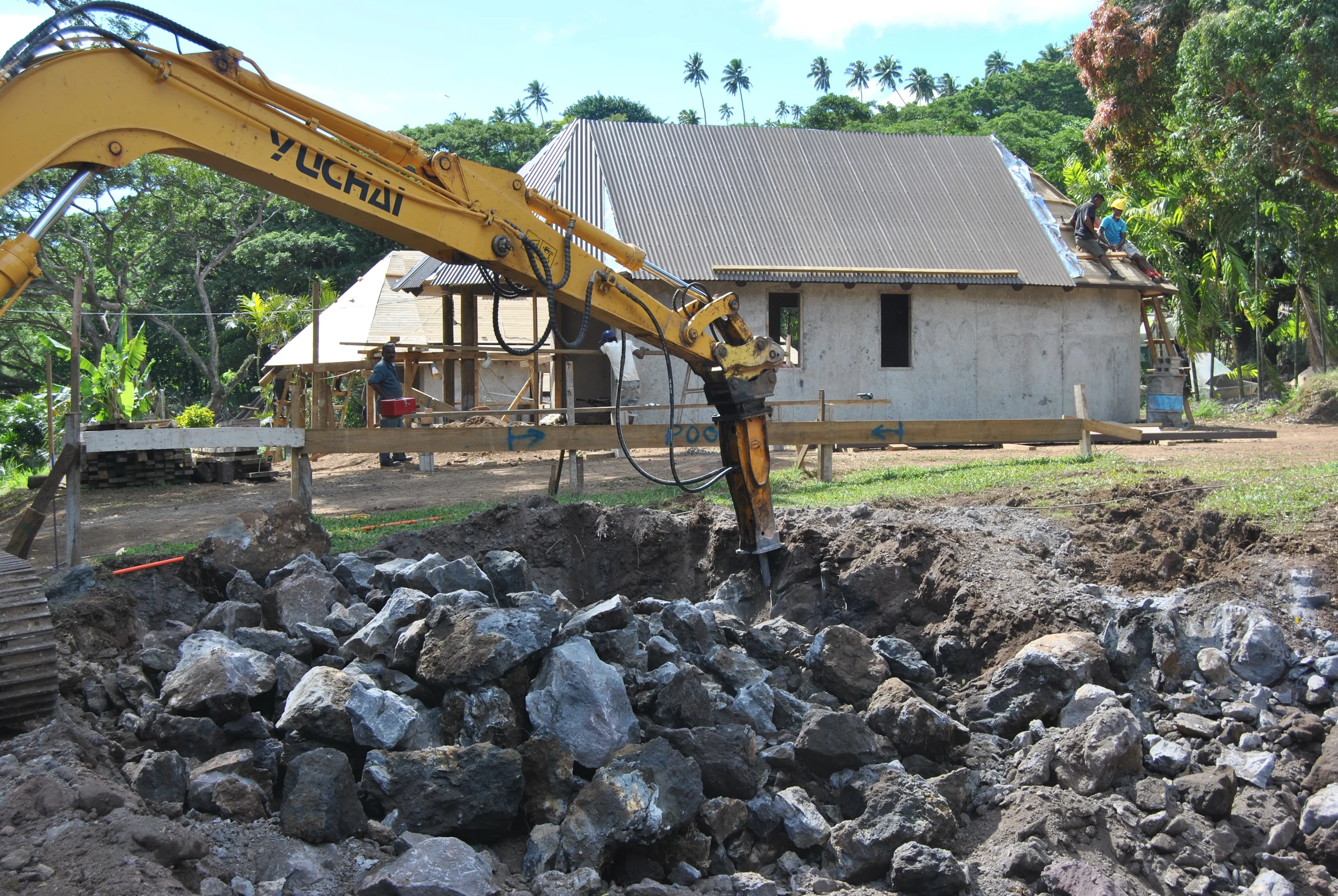 Another view of the pool excavation.