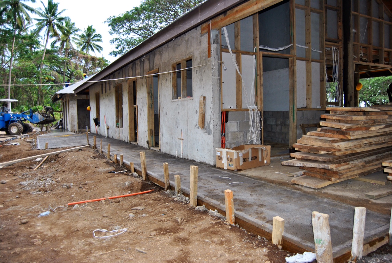 This is the northeast side of the restaurant. In the background you can see the generator shed.