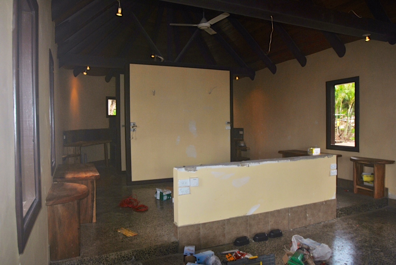 This is another wiring photograph that provides a nice view the almost completed interiors. You can begin to see all of the detail and accent lighting we are using. Of course we are using LED fixtures to promote efficiency and nail the lighting color!