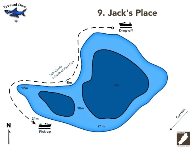 Dive Map for Jack's Place | Return to Dive Sites
