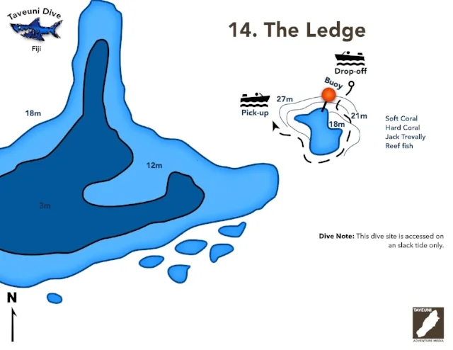 Dive Map for The Ledge | Return to Dive Sites