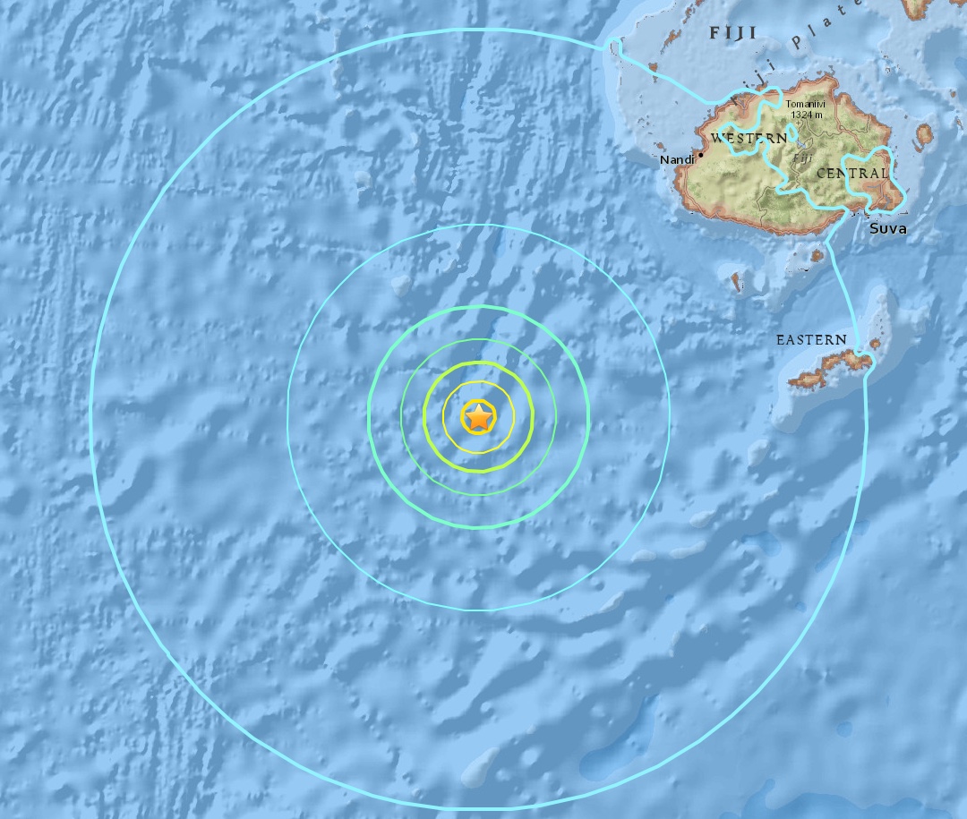 The epicenter of Wednesday’s quake was 221Km southwest of Nadi.