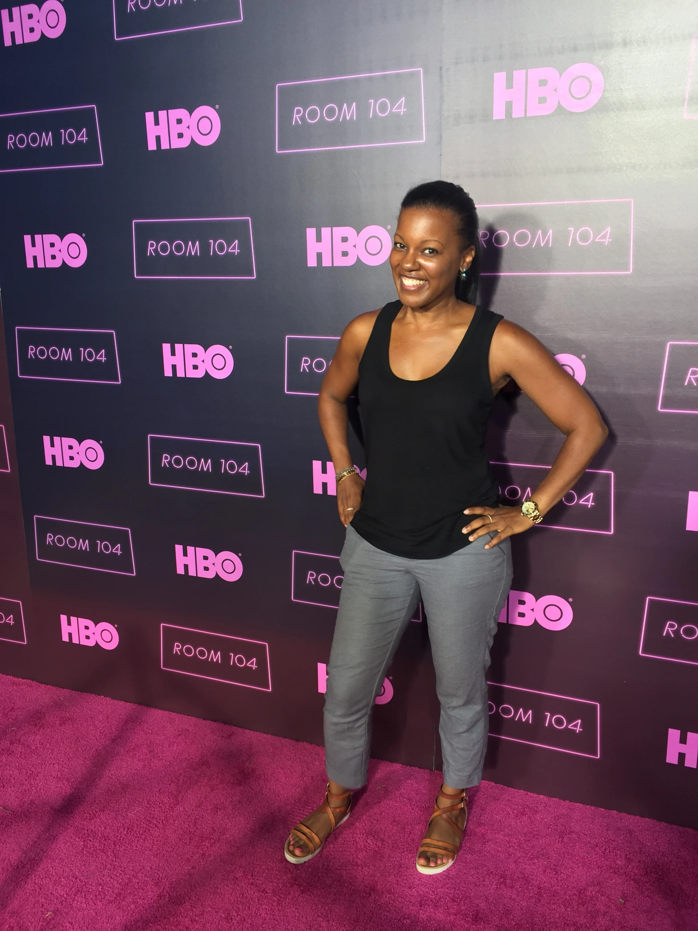 Kendra covers HBO's latest release, 'Room 104', for VARIETY at screening event in Hollywood