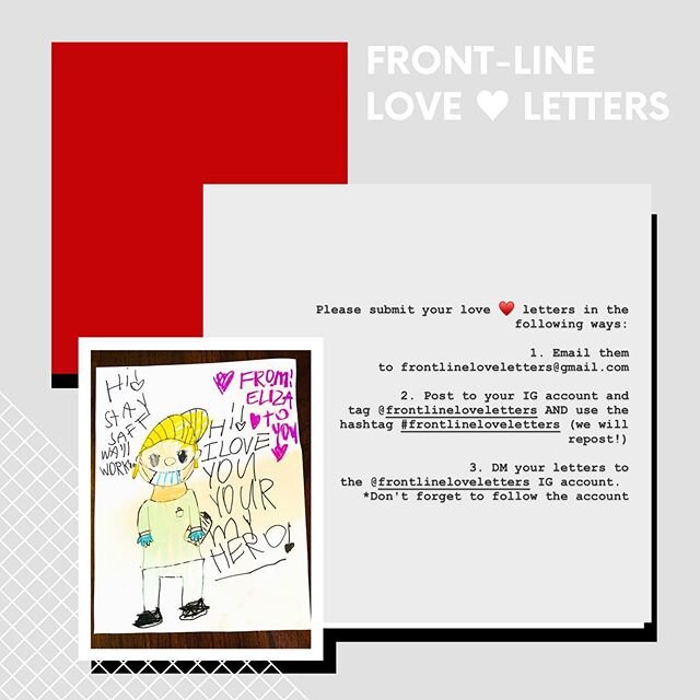 How does it work?

You can submit any form of love letter &mdash; long or short &mdash; to front-line workers, whether it's a photo of a handwritten letter, typed letter, video recording, audio recording, sign language, Tik Tok, or anything else you 