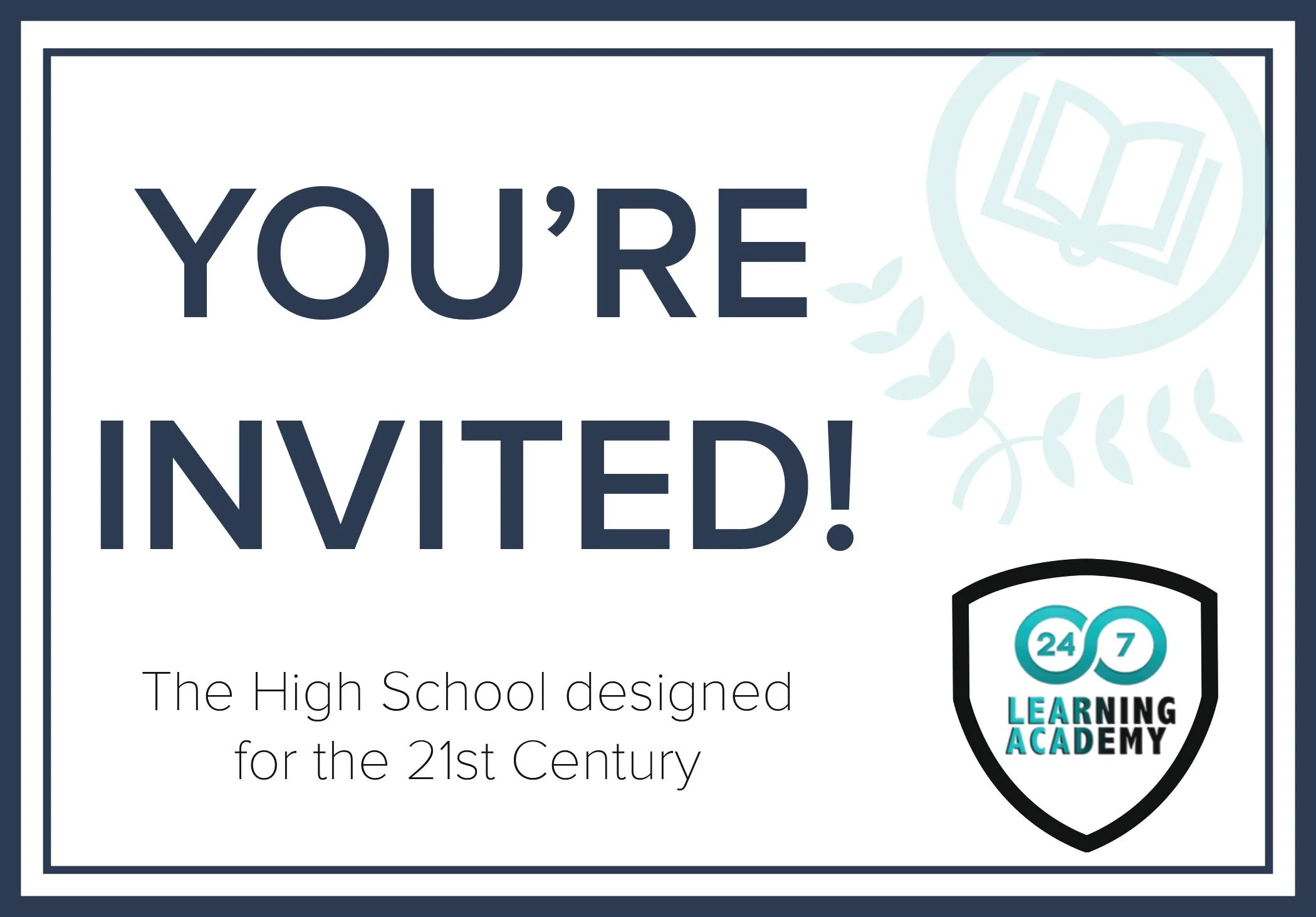 24/7 Learning Academy Open House - 4/18 and 4/25, 6:30 Pm to 8:30 PM.