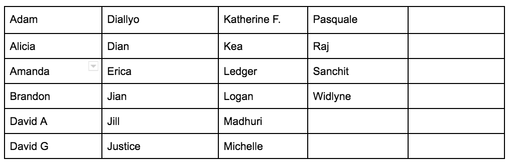 OUR TEAM: 09/17