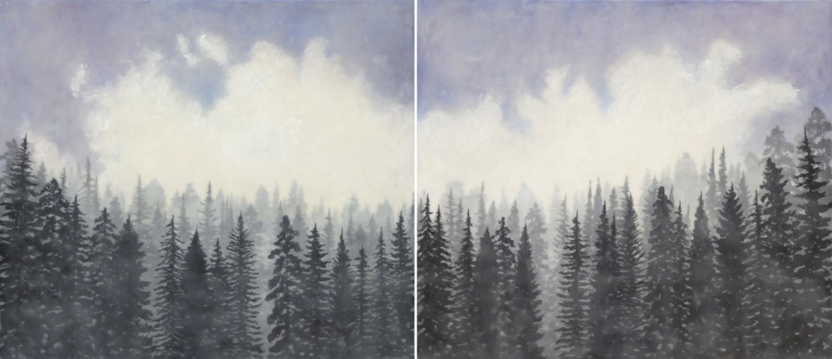 "Comfort and Joy" by Bridgette Meinhold . Encaustic and milk paint on board