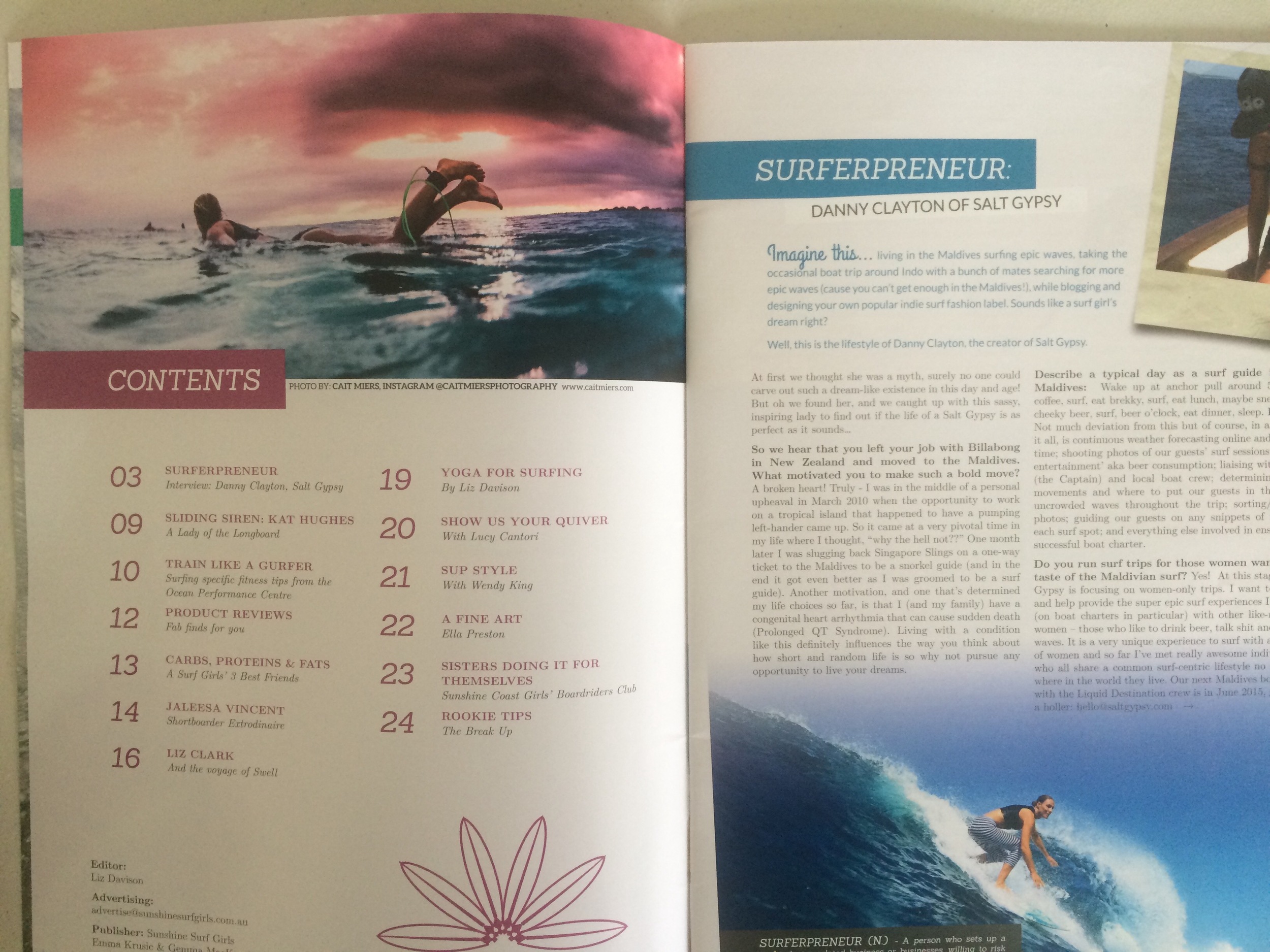 Sunshine Surf Girls Magazine, Issue #1, Summer 14/15